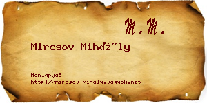 Mircsov Mihály névjegykártya