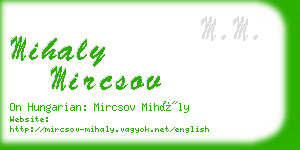 mihaly mircsov business card